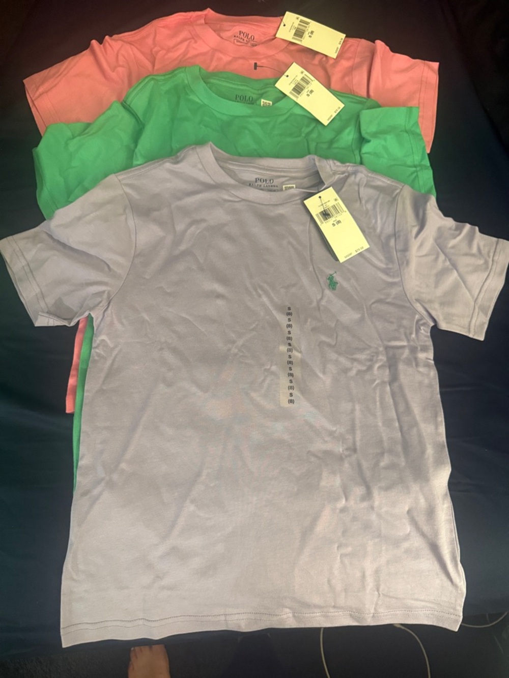 Polo by Ralph Lauren Pastel T-Shirt Trio - Coral, Green, Lavender